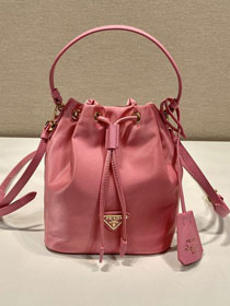 Prada original nylon 1978 mini bucket bag 1BE067 pink