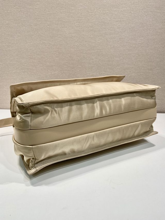 Prada original nylon traveller shoulder bag 1BD256 apricot