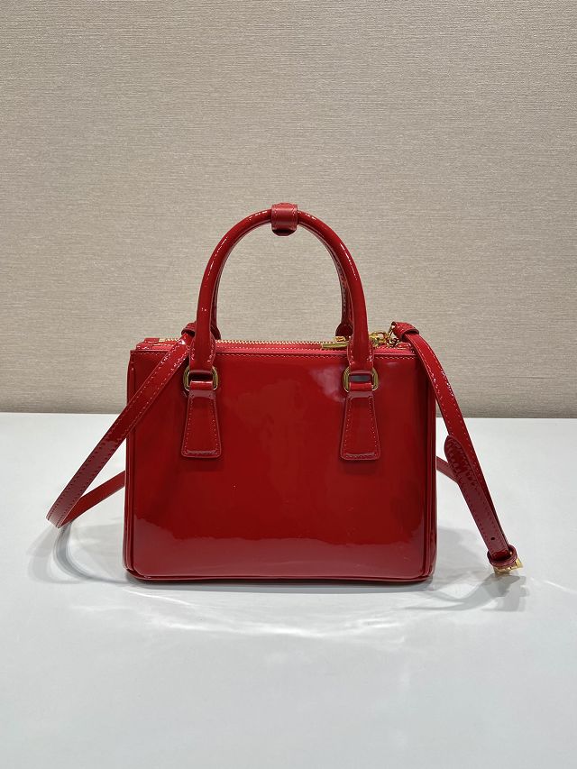 Prada original patent leather galleria mini bag 1BA906 red