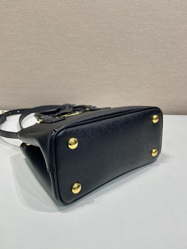 Prada original saffiano calfskin galleria mini bag 1BA906 black