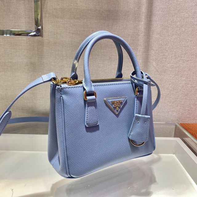 Prada original saffiano calfskin galleria mini bag 1BA906 blue