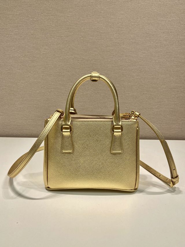 Prada original saffiano calfskin galleria mini bag 1BA906 gold