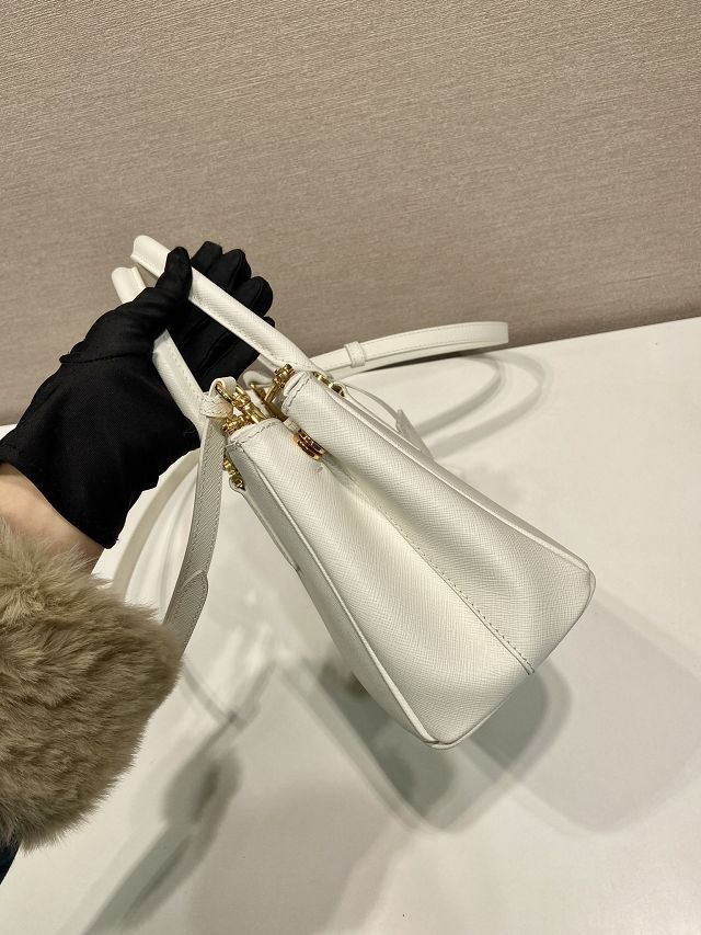 Prada original saffiano calfskin galleria small bag 1BA896 white