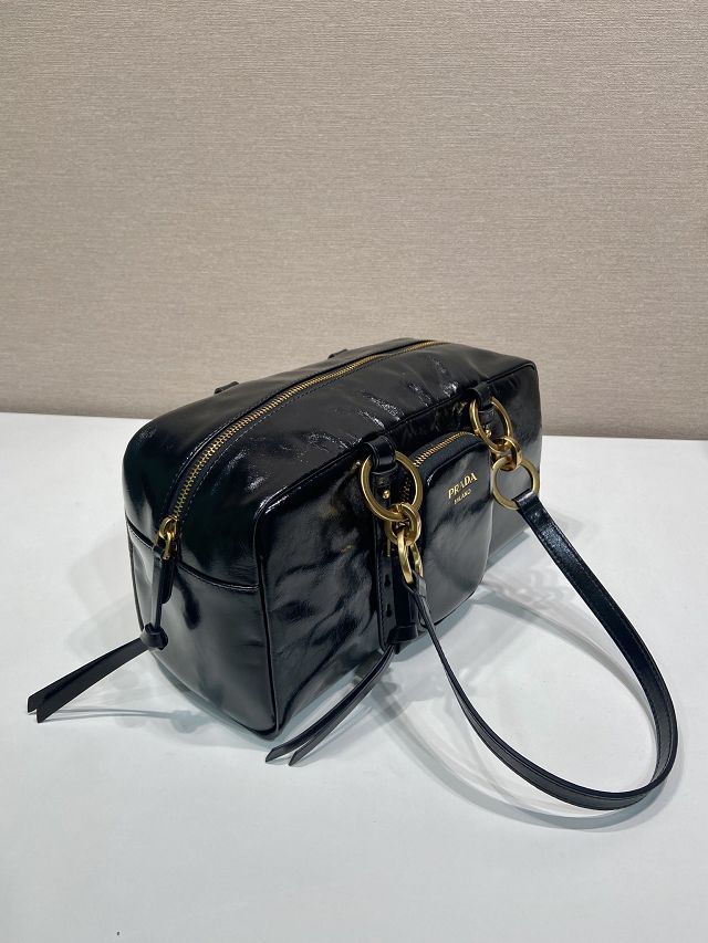 Prada original calfskin medium shoulder bag 1BB138 black