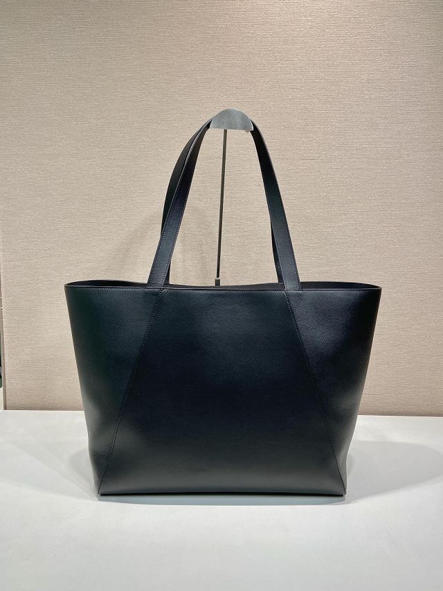 Prada original calfskin large tote bag 2VG123 black
