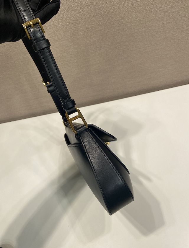 Prada original calfskin medium shoulder bag 1BD344 black