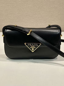 Prada original calfskin mini shoulder bag 1BD339 black