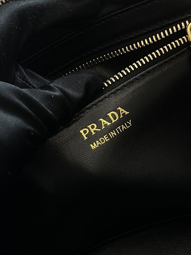 Prada original calfskin shoulder bag 1BB126 black