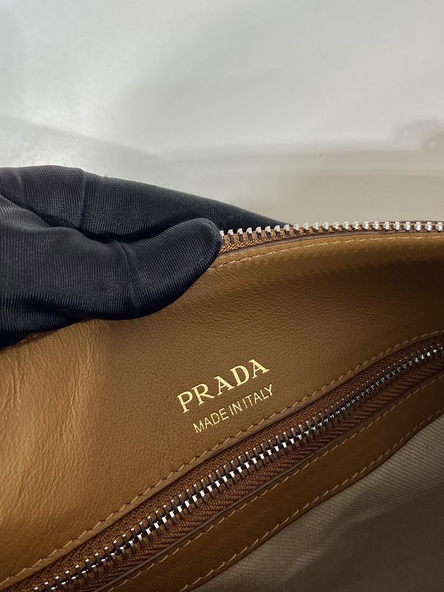 Prada original calfskin shoulder bag 2VH177 caramel
