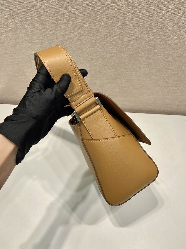 Prada original calfskin small shoulder bag 2VD069 caramel