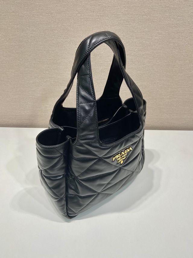 Prada original lambskin small tote bag 1BG335 black
