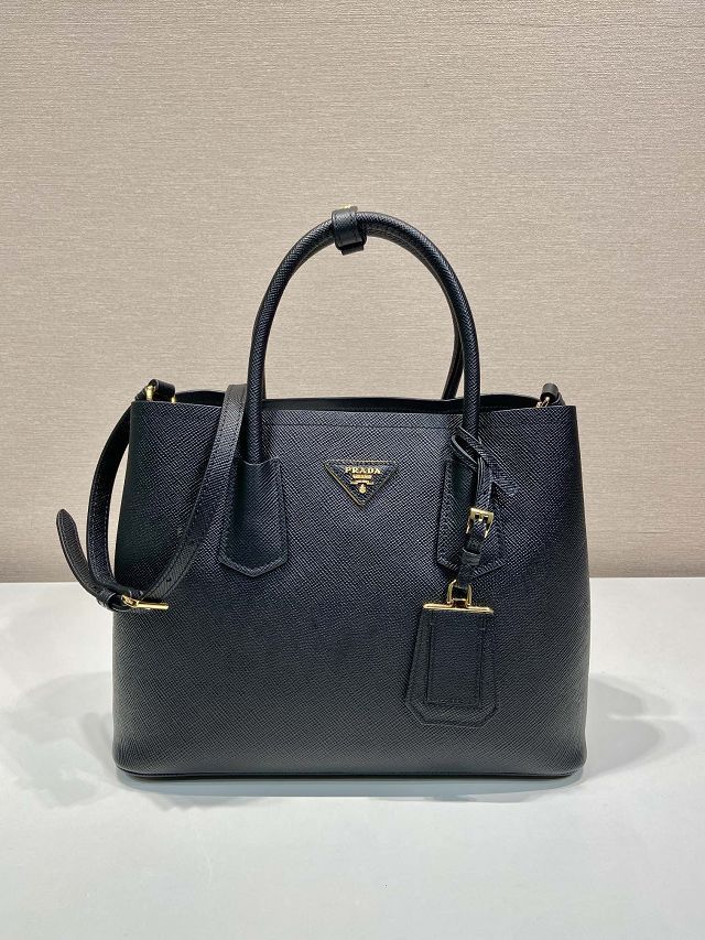 Prada original saffiano calfskin galleria large bag 1BG775 black