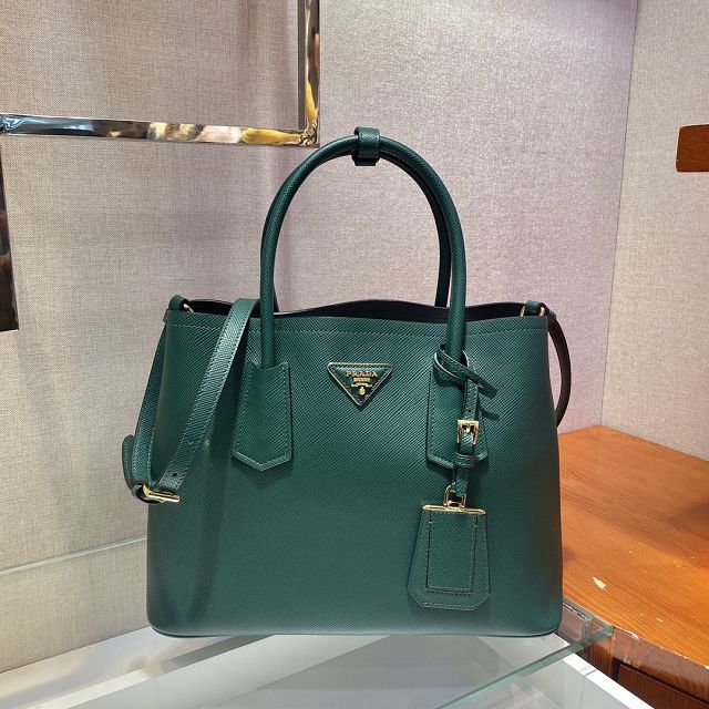 Prada original saffiano calfskin galleria large bag 1BG775 green