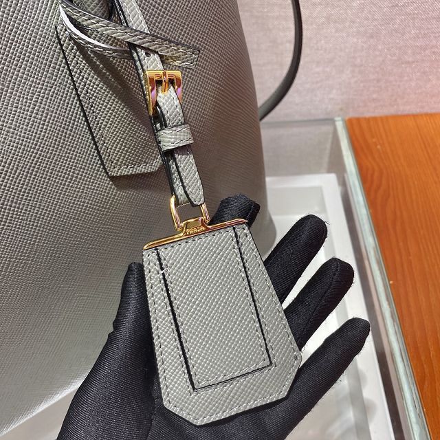 Prada original saffiano calfskin galleria large bag 1BG775 grey