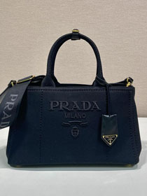 Prada original canvas jardiniere medium handbag 1BG554 black