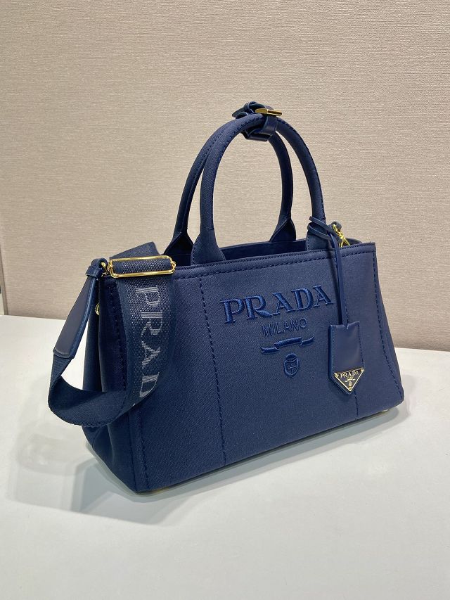 Prada original canvas jardiniere medium handbag 1BG554 blue