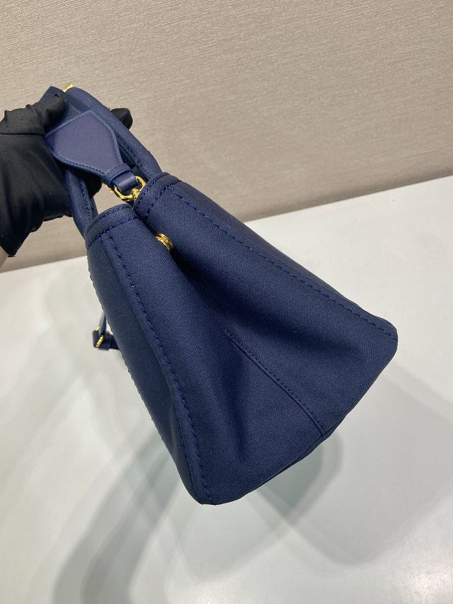 Prada original canvas jardiniere medium handbag 1BG554 blue