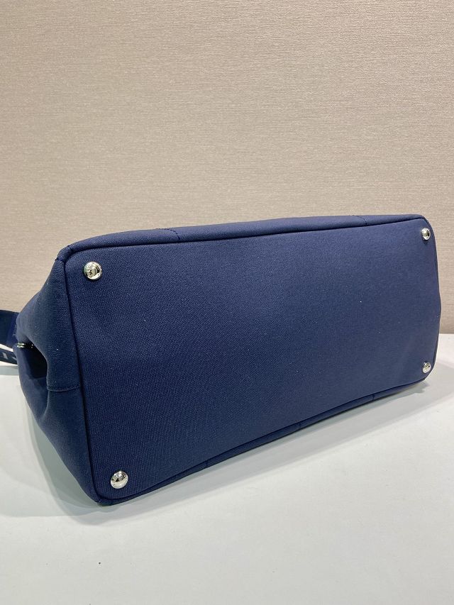 Prada original canvas jardiniere large handbag 2VG131 blue