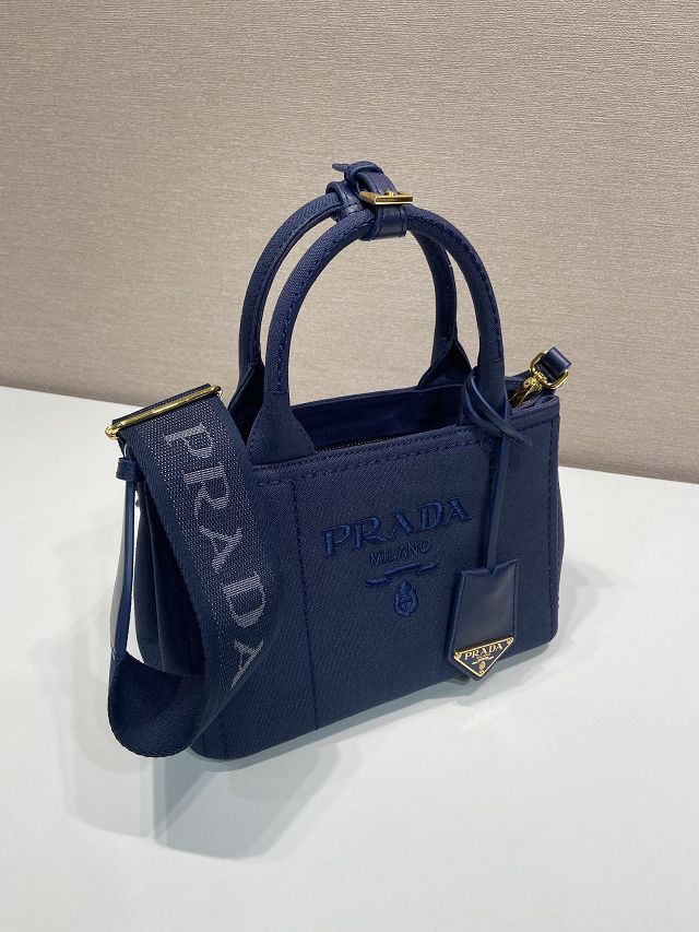 Prada original canvas jardiniere mini handbag 1BA038 blue