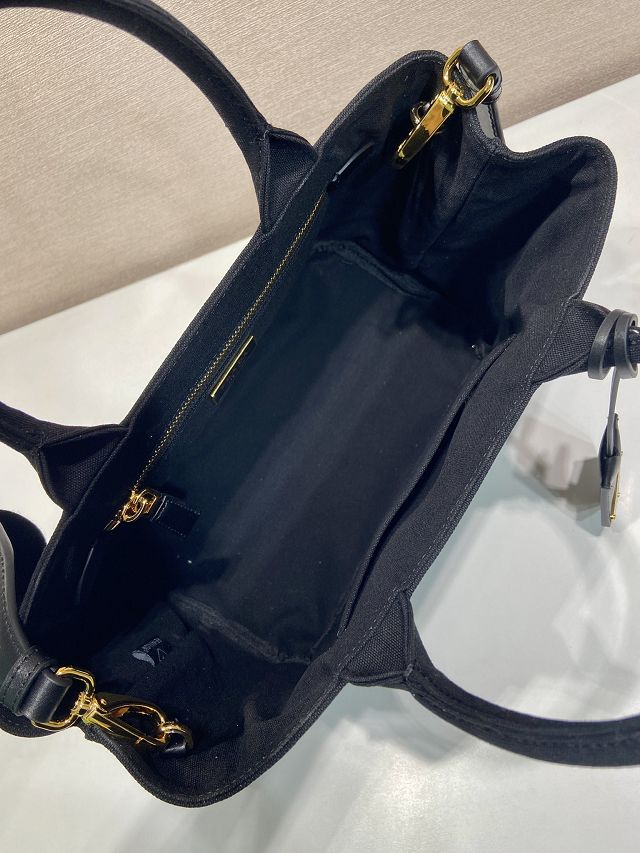 Prada original canvas jardiniere small handbag 1BG464 black
