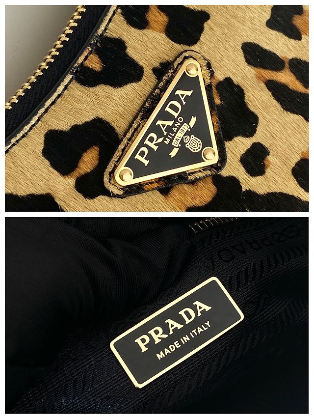 Prada original fabric aimee medium shoulder bag 1BC229 brown