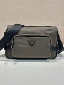 Prada original nylon medium shoulder bag 2VH192 green
