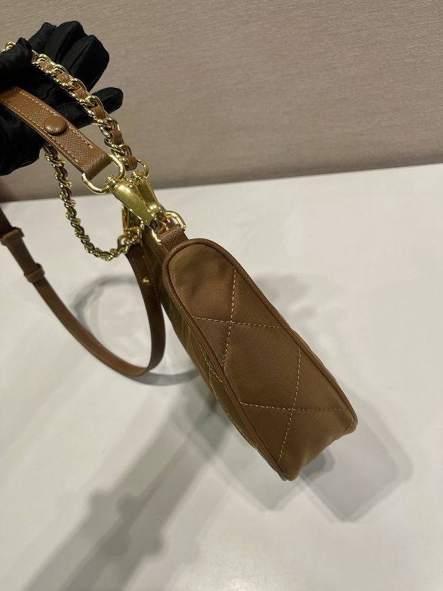 Prada original nylon re-edition mini bag 1BC204 brown