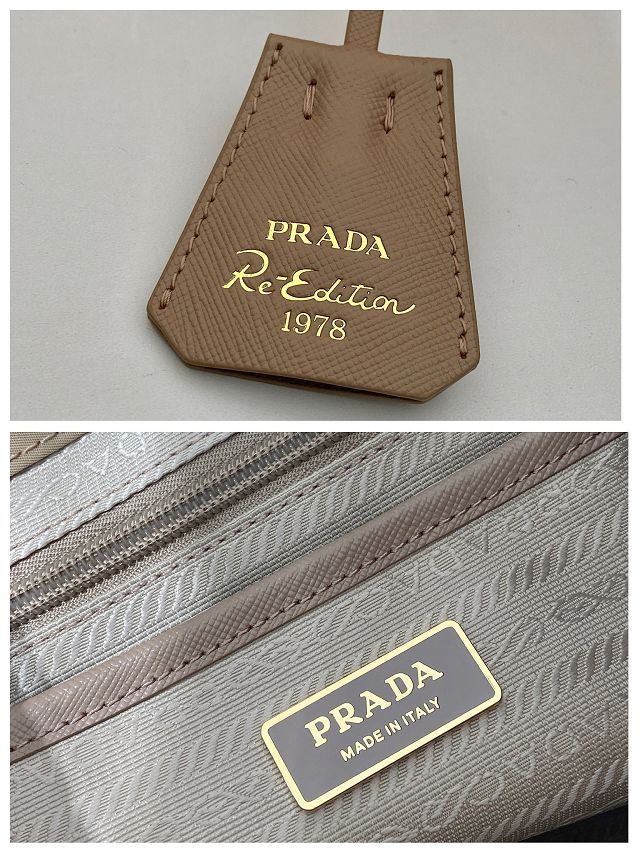 Prada original nylon small backpack 1BZ677 beige