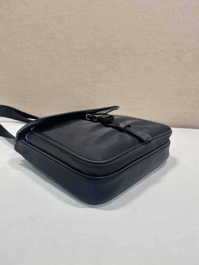 Prada original nylon small shoulder bag 2VD077 black