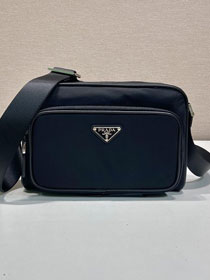 Prada original nylon small shoulder bag 2VH190 black