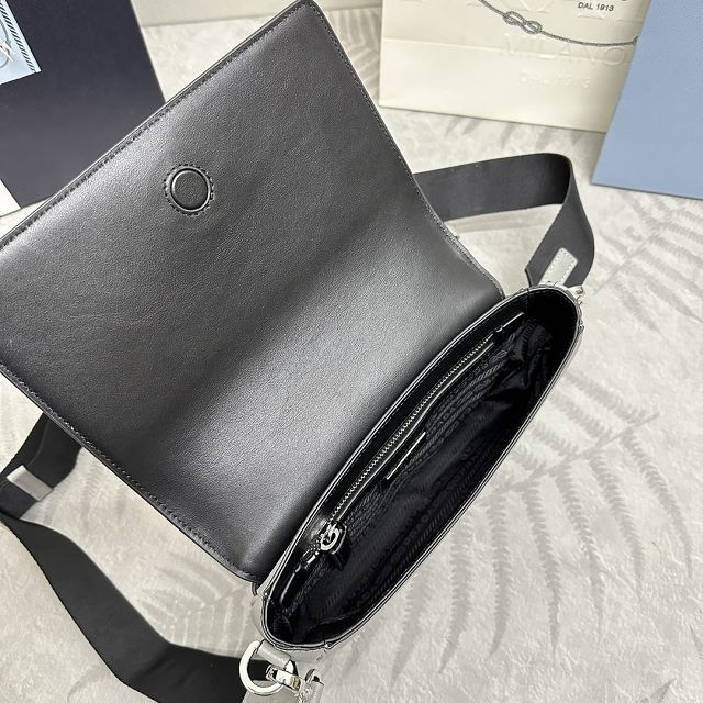 Prada original saffiano calfskin small shoulder bag 2VD059 grey
