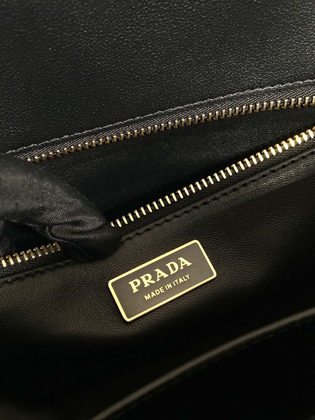 Prada original soft calfskin galleria large bag 1BA446 black