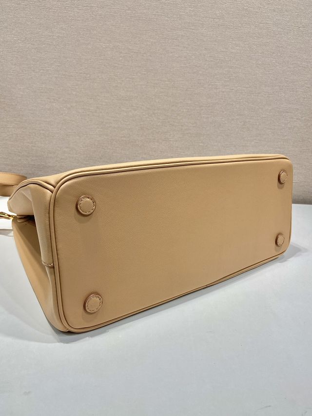 Prada original soft calfskin galleria large bag 1BA446 natural