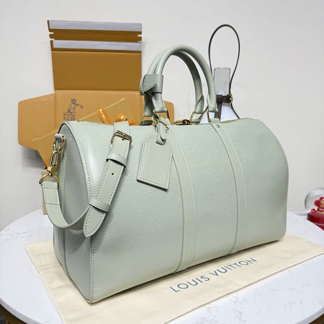 Louis vuitton original epi leather keepall 45 M15181 light green