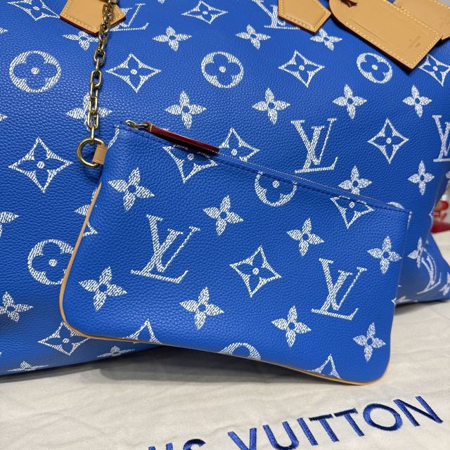 Louis vuitton original soft calfskin speedy P9 50 M11565 blue