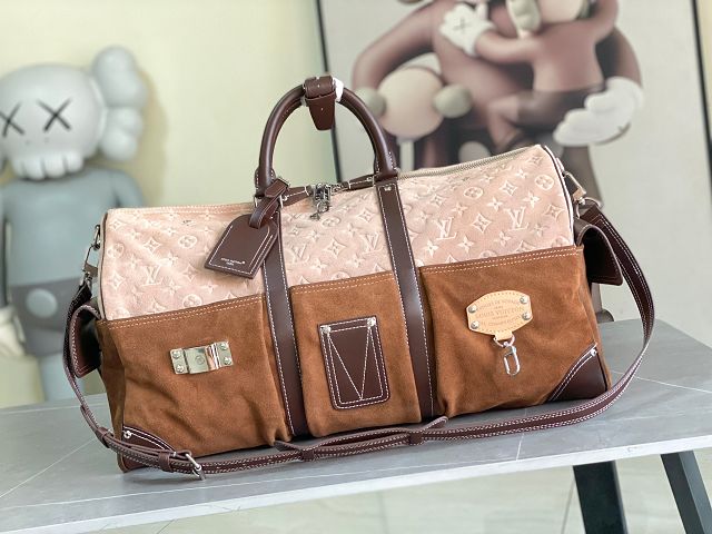 Louis vuitton original suede keepall 50 M26127 brown