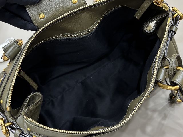 Chloe original calfskin paddington bag CH0003 dark green