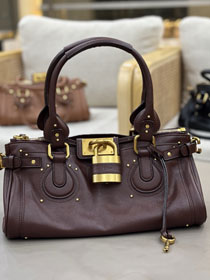 Chloe original calfskin paddington bag CH0003 grenat