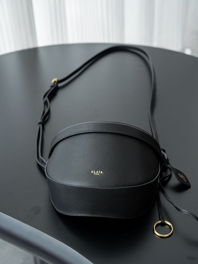 Alaia original nubuck calfskin hip bag AL0001 black