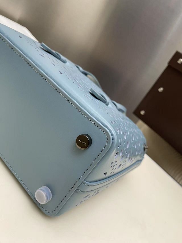 Alaia original vienne wave calfskin mina 16 bag AL0005 light blue