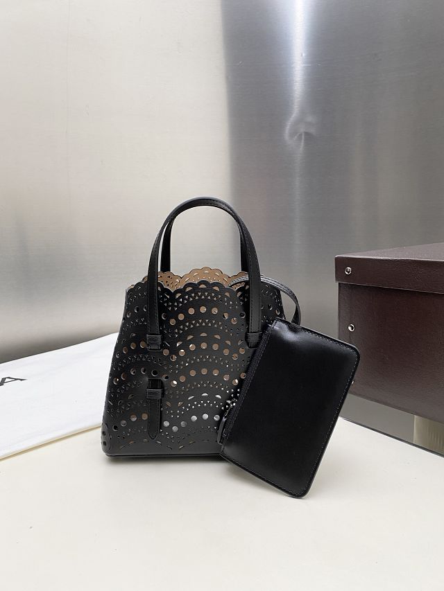 Alaia original vienne wave calfskin mina 20 bag AL0004 black
