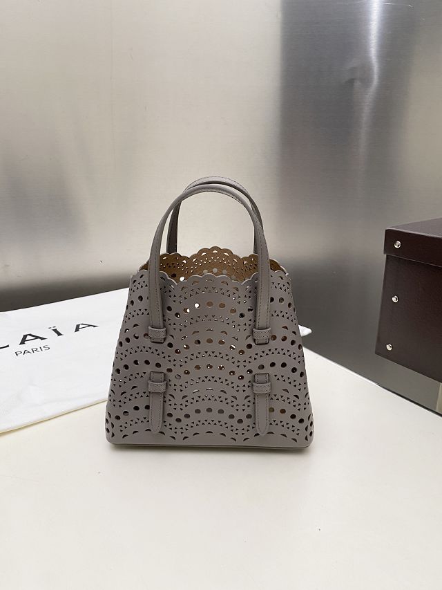 Alaia original vienne wave calfskin mina 16 bag AL0005 grey