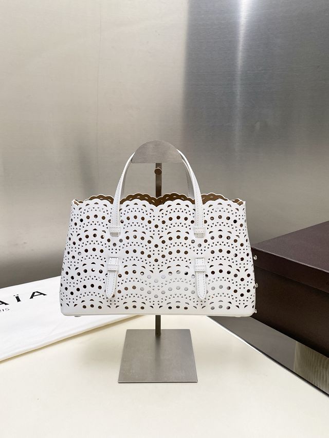 Alaia original vienne wave calfskin mina 28 bag AL0002 white