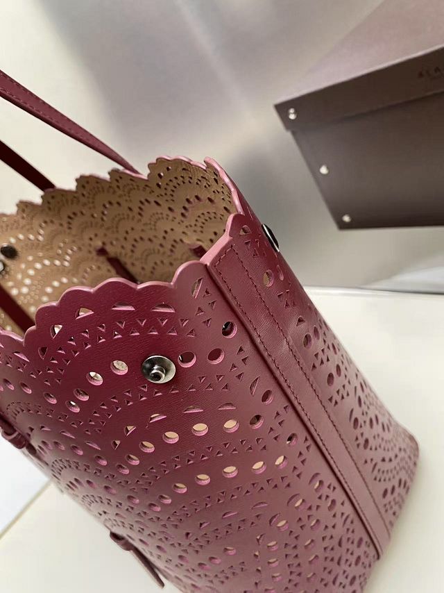 Alaia original vienne wave calfskin mina 32 bag AL0006 bordeaux