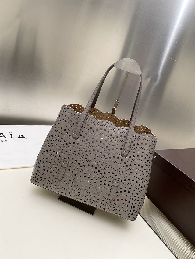 Alaia original vienne wave calfskin mina 32 bag AL0006 grey