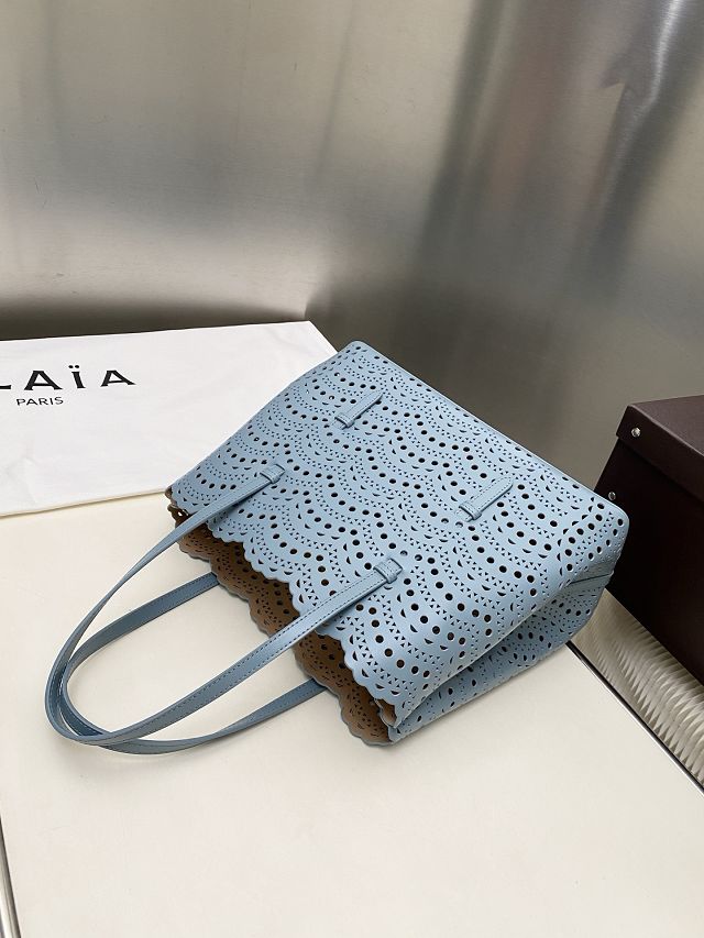 Alaia original vienne wave calfskin mina 32 bag AL0006 light blue