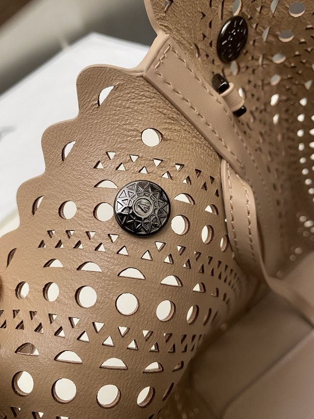 Alaia original vienne wave calfskin mina 32 bag AL0007 desert