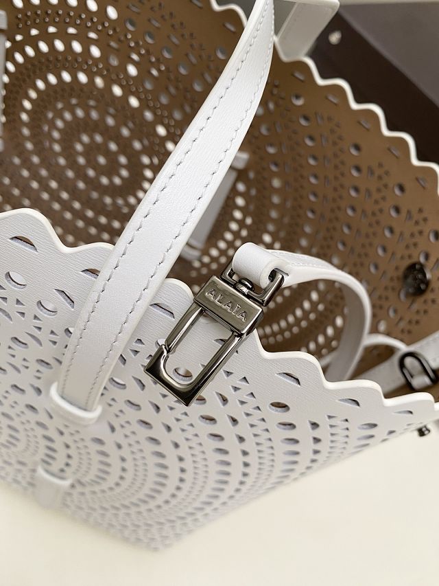 Alaia original vienne wave calfskin mina 32 bag AL0007 white