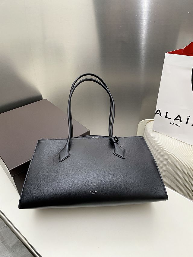 Alaia original calfskin teckel large tote bag AL0013 black