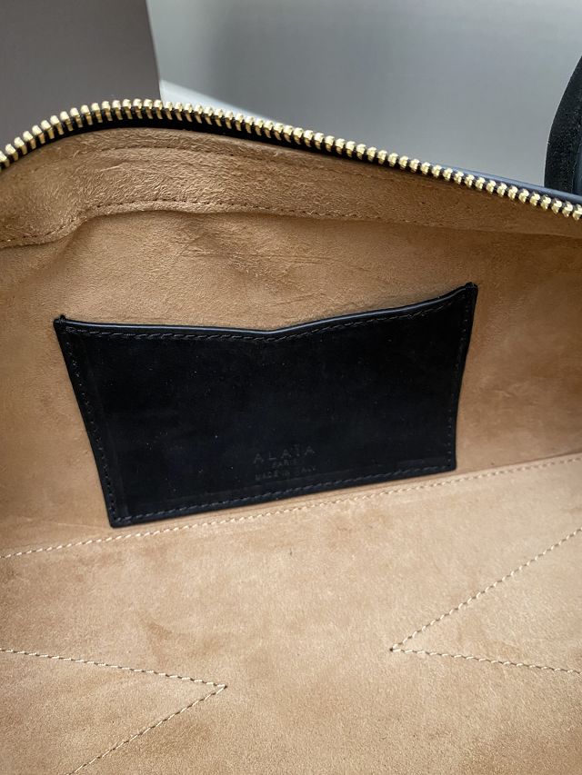 Alaia original canvas le teckel medium bag AL0024 black